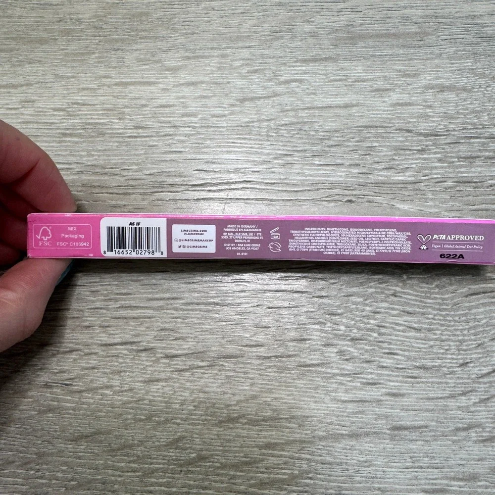NIB Lime Crime Electric Slide Eyeshadow & Brush Stick As If 0.04oz Vegan